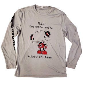 Sportek Fishing tee MIS Kocheene Robotics Team men M long sleeve Gray